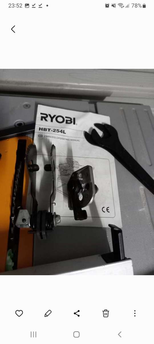 TABLE SAW Ryobi HBT-254L 254mm Table Saw