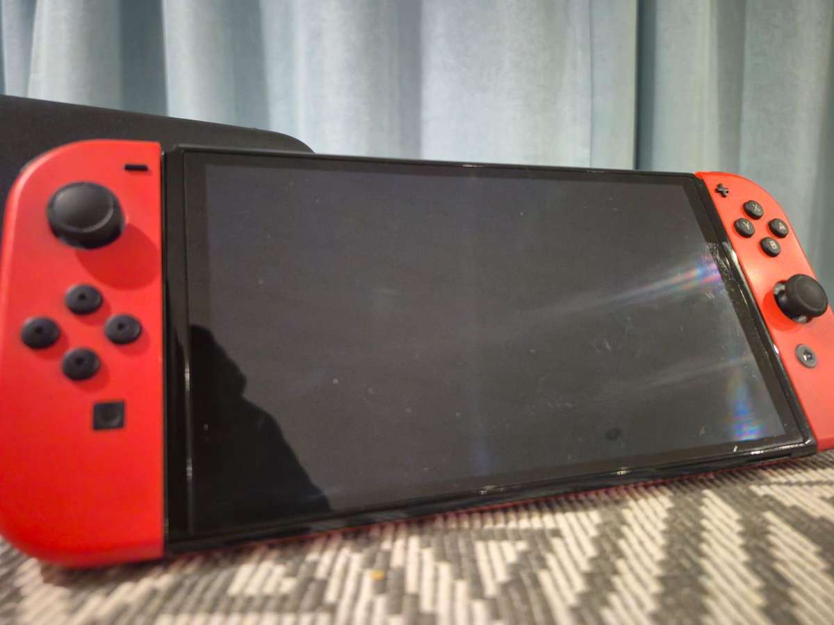 Nintendo Switch OLED Red 64GB + 128GB SD Card