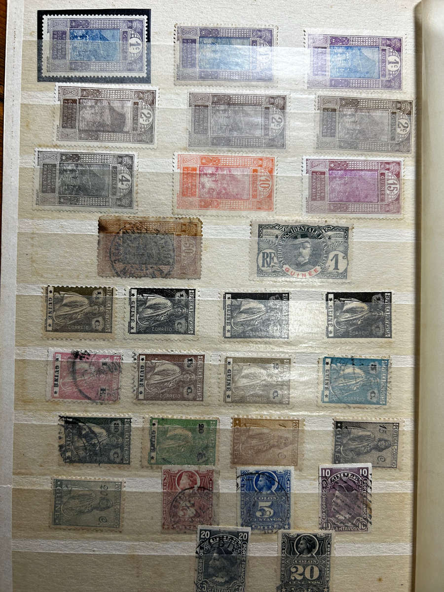 stamp album mostly chile stamps