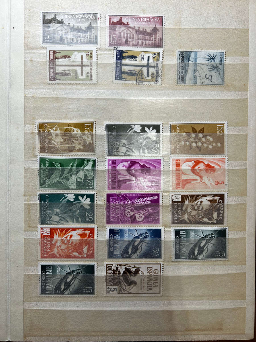 stamp album mostly chile stamps