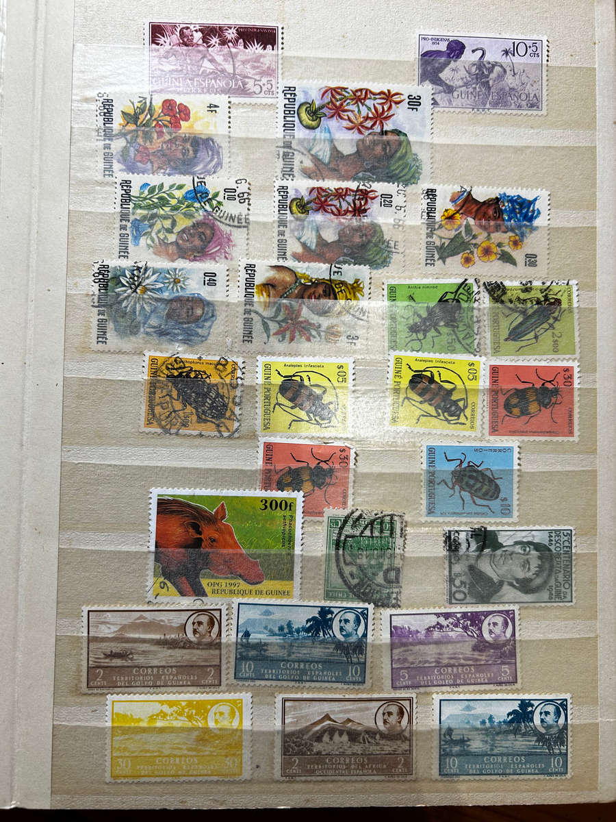 stamp album mostly chile stamps
