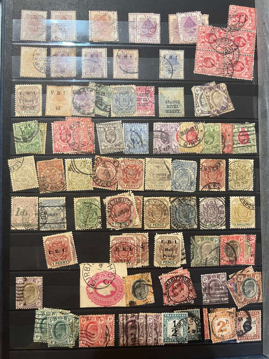 album full of South African stamps