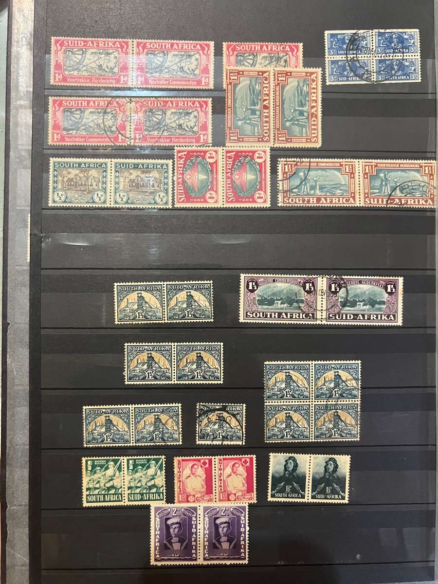 album full of South African stamps