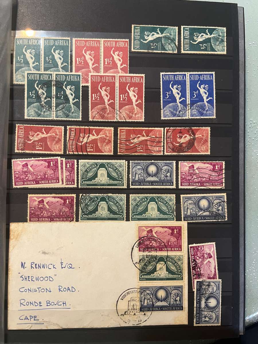 album full of South African stamps