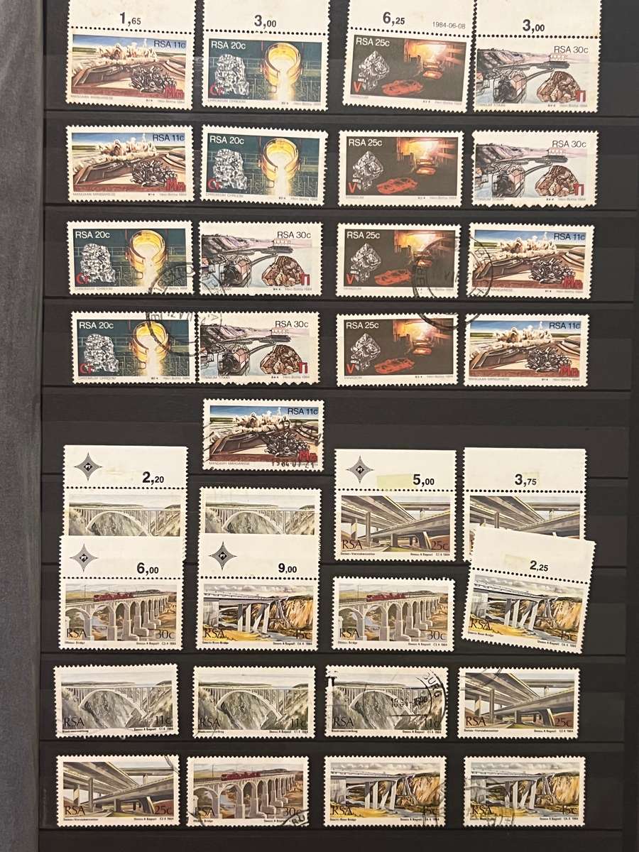album full of South African stamps