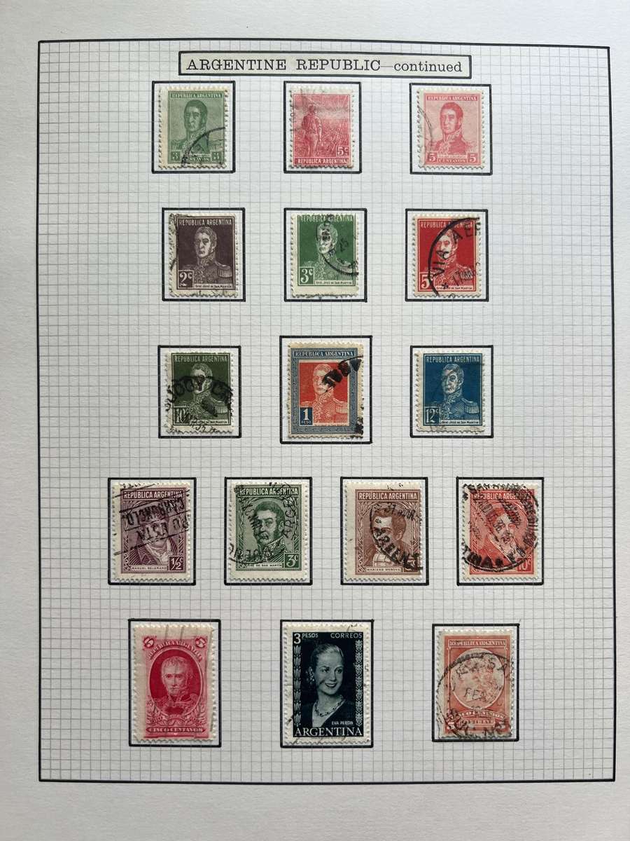 South American Stamp Album  Uruguay, Venezuela, Salvador, Nicaragua (150+ stamps)