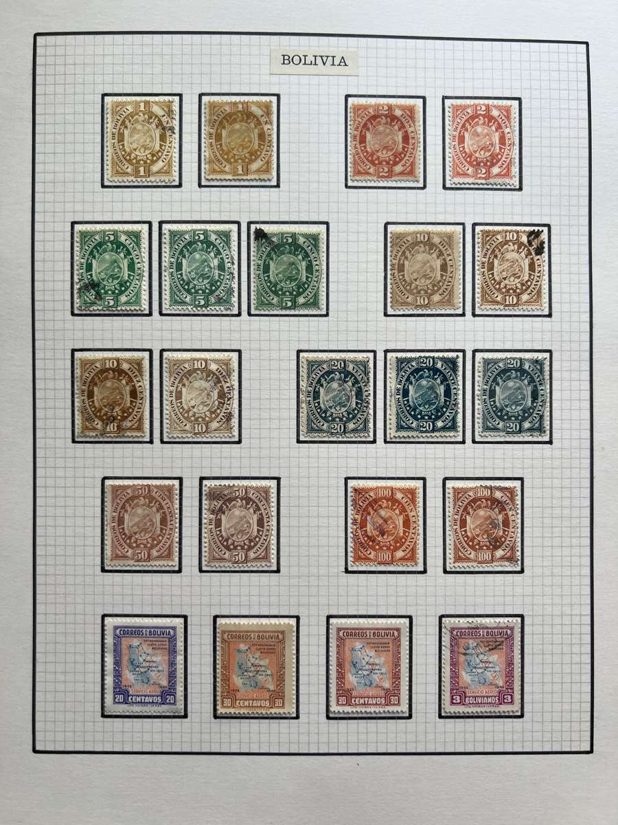 South American Stamp Album  Uruguay, Venezuela, Salvador, Nicaragua (150+ stamps)