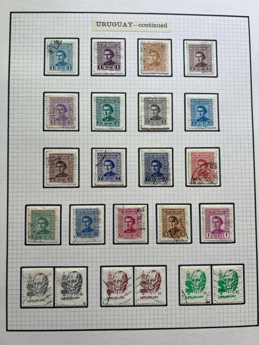 South American Stamp Album  Uruguay, Venezuela, Salvador, Nicaragua (150+ stamps)