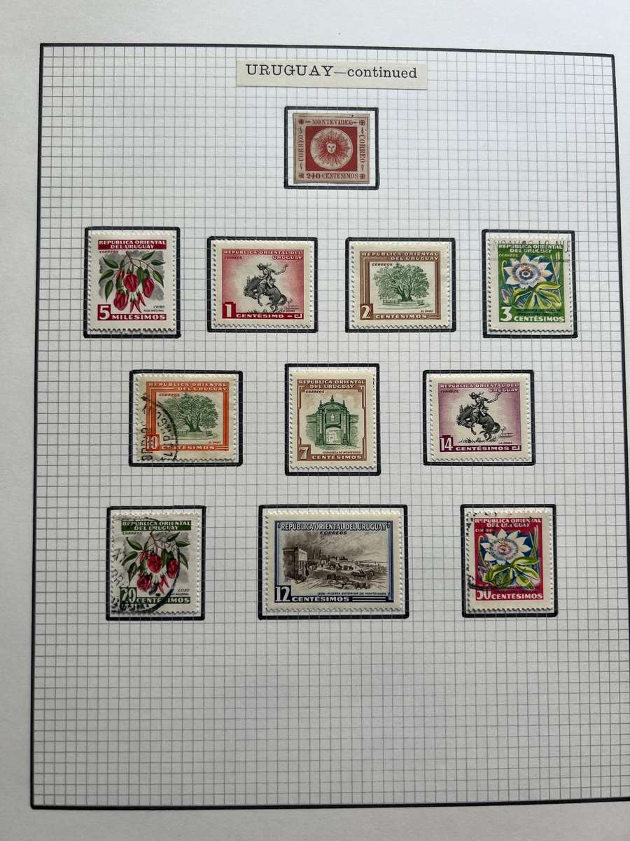 South American Stamp Album  Uruguay, Venezuela, Salvador, Nicaragua (150+ stamps)