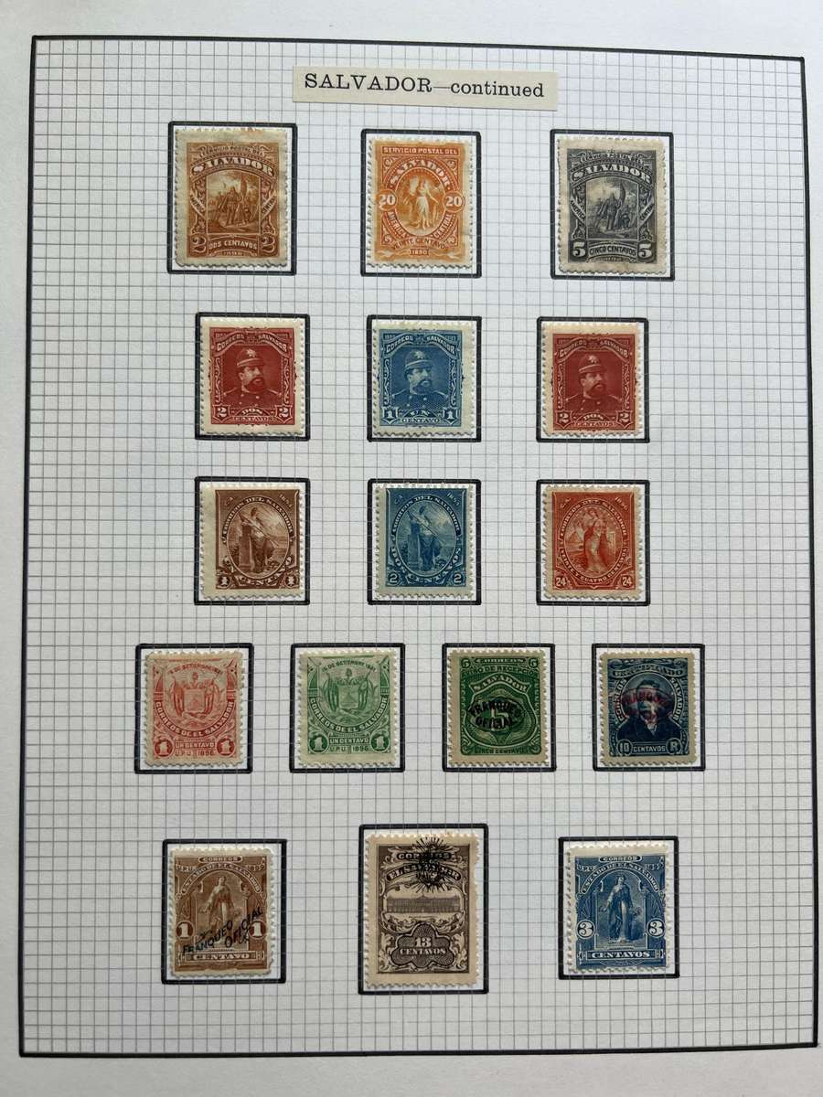South American Stamp Album  Uruguay, Venezuela, Salvador, Nicaragua (150+ stamps)