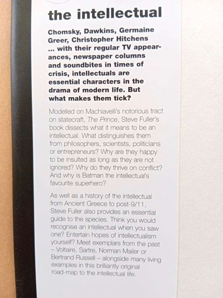 The Intellectual, Steve Fuller