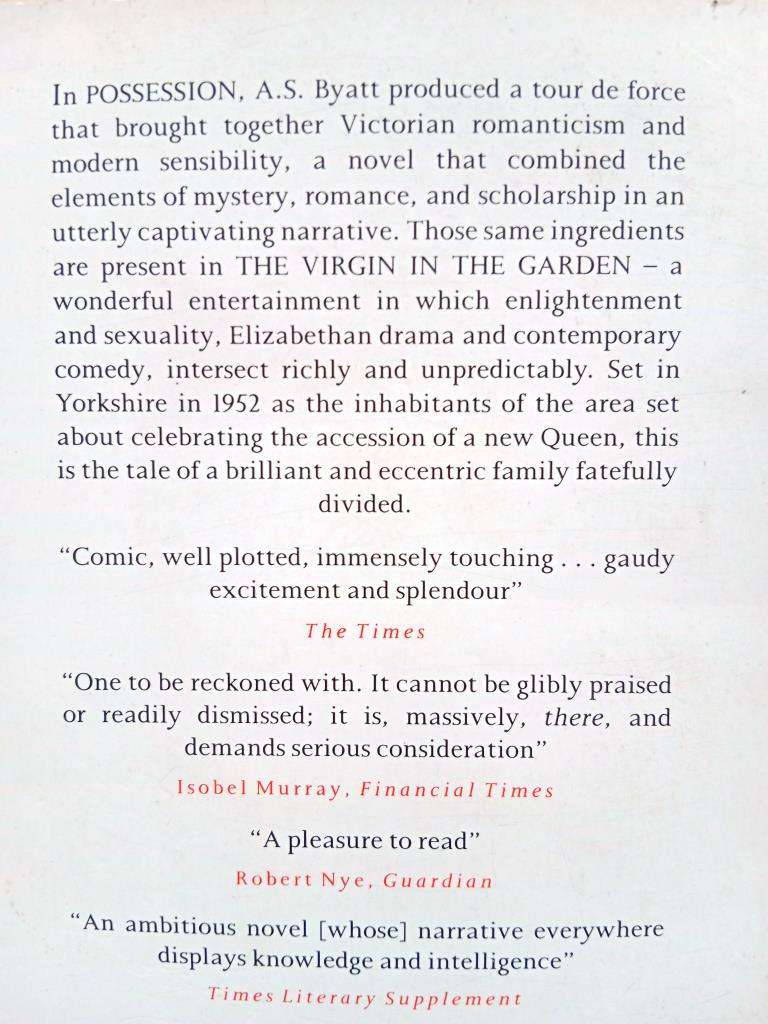 The Virgin in the Garden, A.S. Byatt
