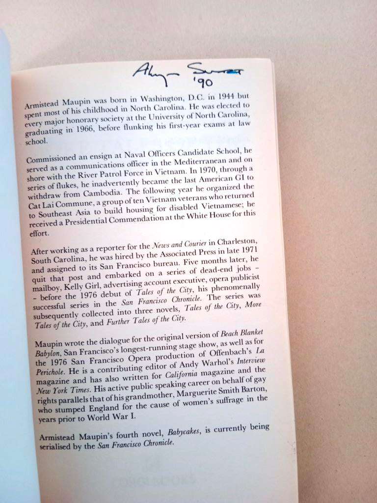 More Tales of the City, Armistead Maupin