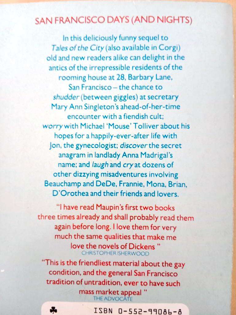 More Tales of the City, Armistead Maupin