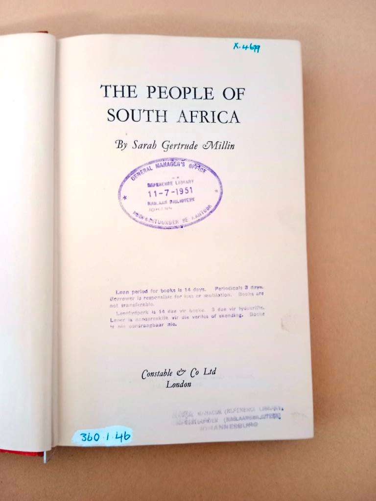 The People of South Africa, Sarah Gertrude Millin