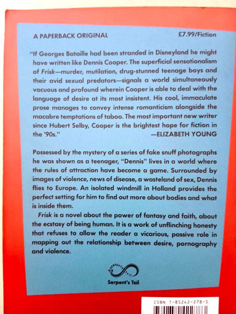 Frisk, Dennis Cooper