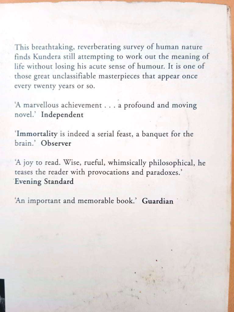 Immortality, Milan Kundera