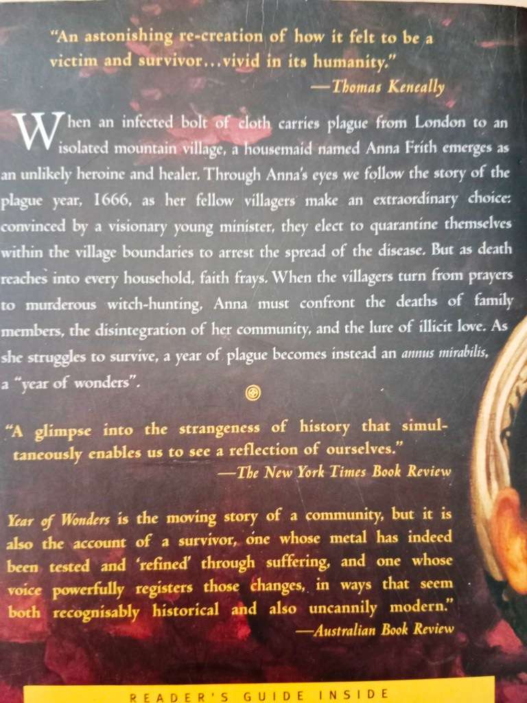 Year of Wonders, Geraldine Brooks