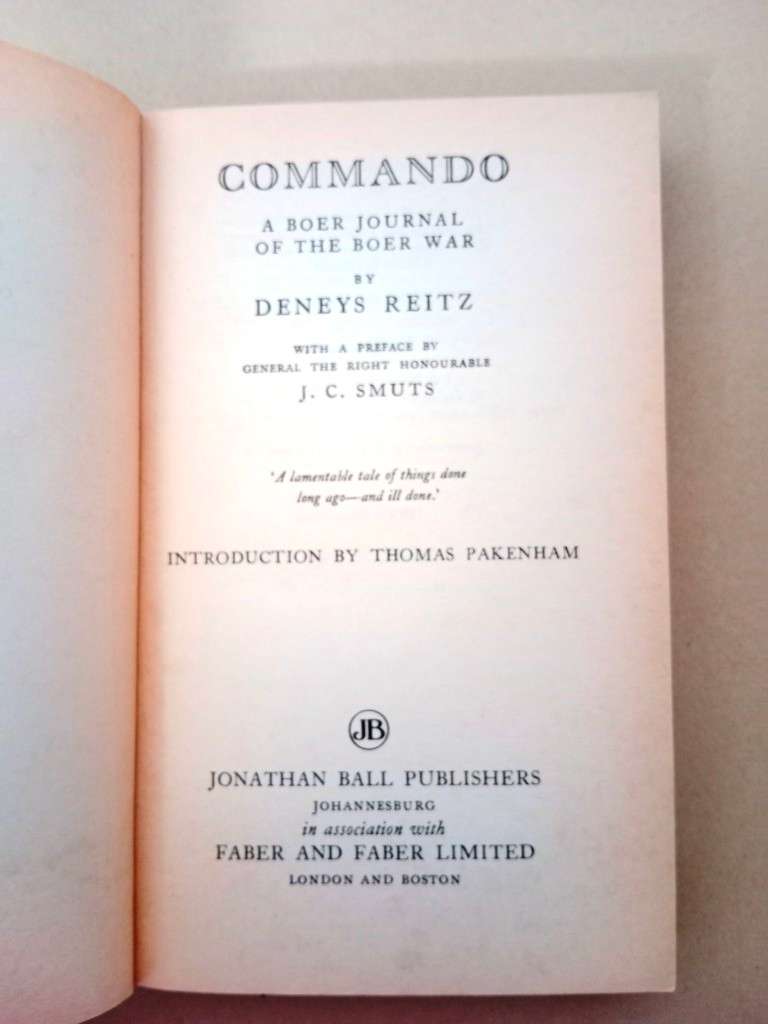 Commando - A Boer Journal of the Boer War, Deneys Reitz