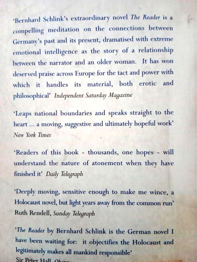 The Reader, Bernhard Schlink