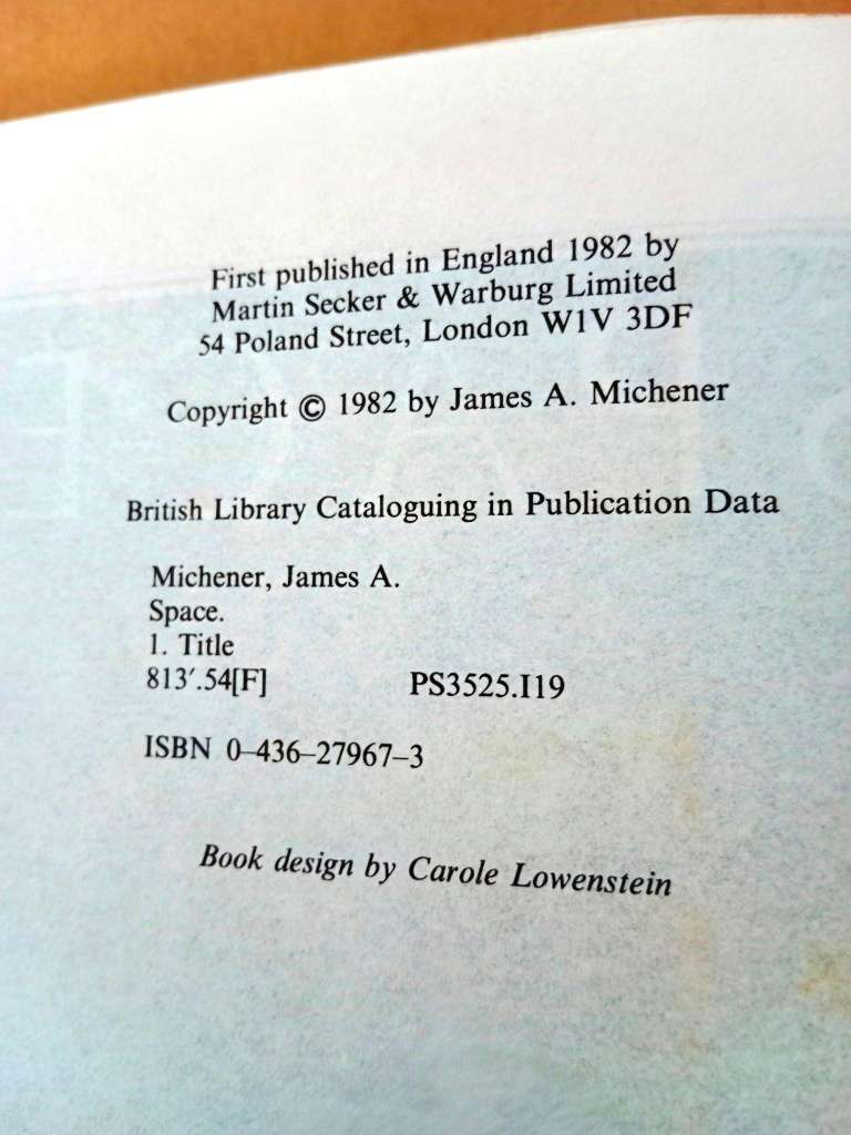 Space, James A. Michener