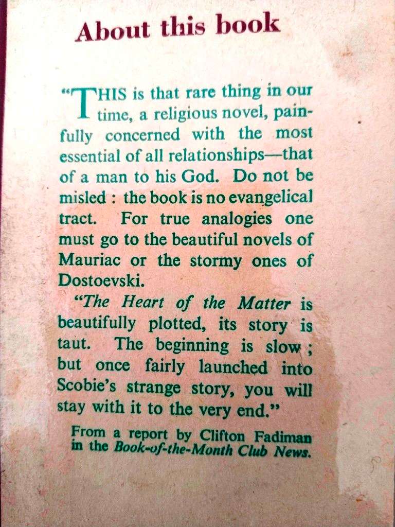The Heart of the Matter, Graham Greene