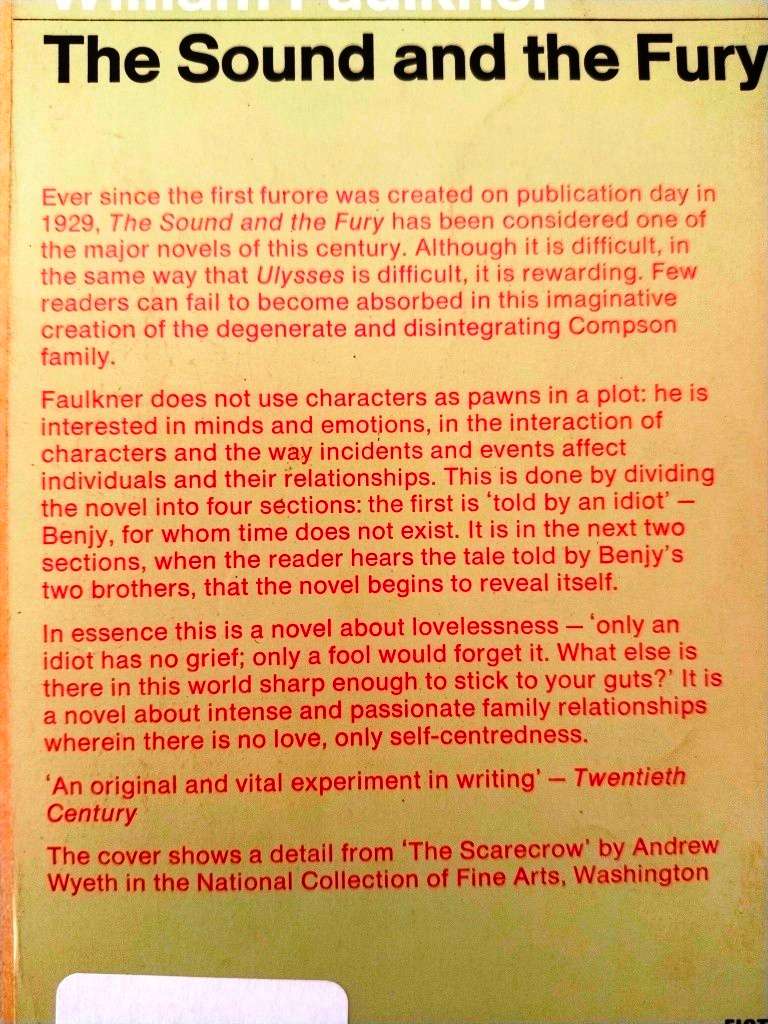 The Sound and the Fury, William Faulkner