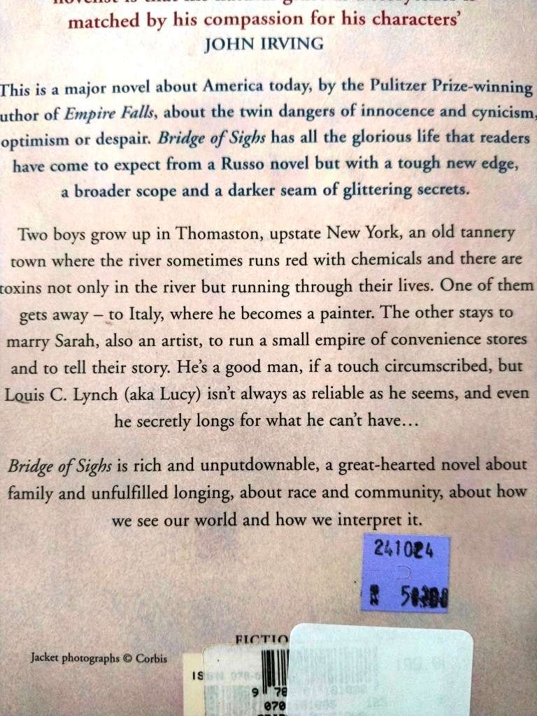 Bridge of Sighs, Richard Russo