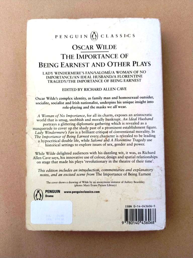 The Importance of Being Earnest and other Plays, Oscar Wilde
