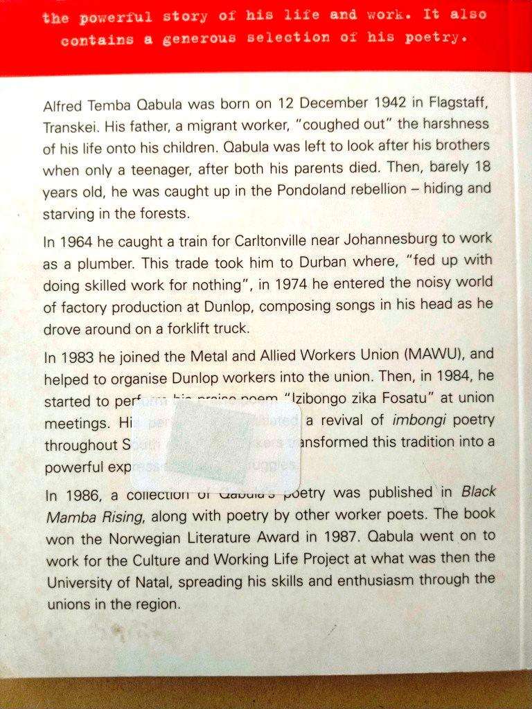 A Working Life, Cruel Beyond Belief, Alfred Temba Qabula