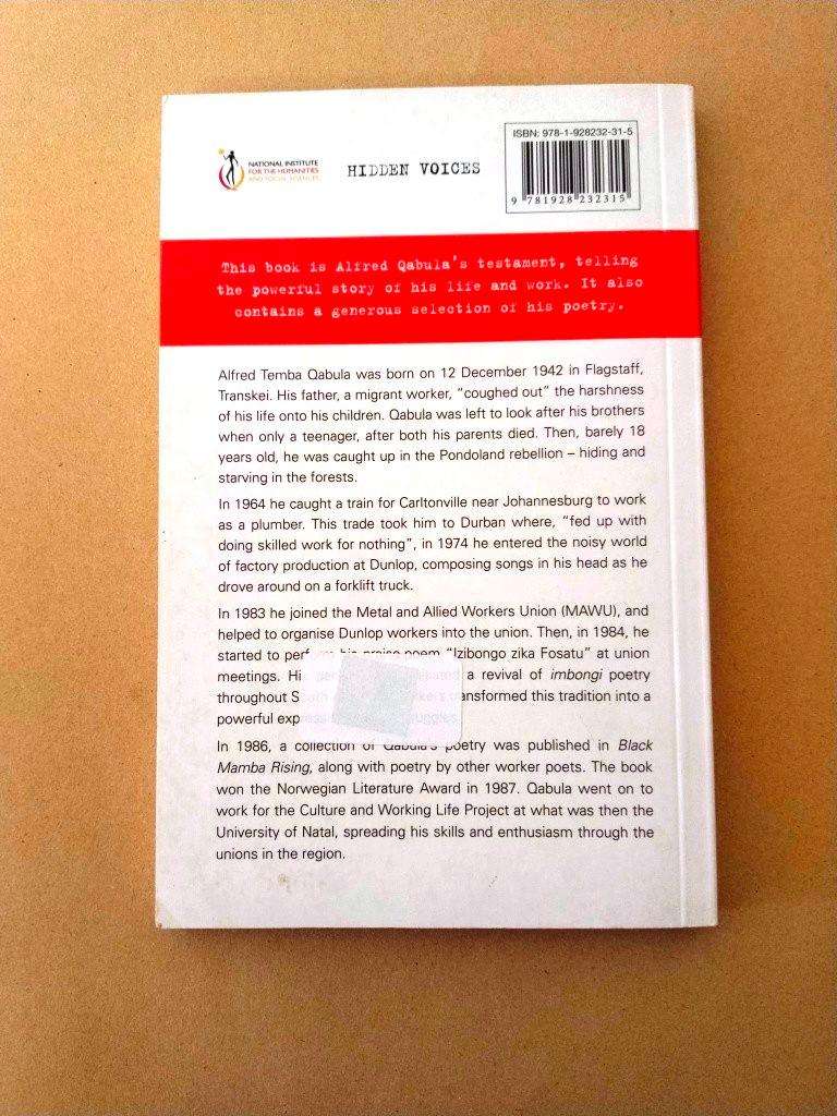 A Working Life, Cruel Beyond Belief, Alfred Temba Qabula