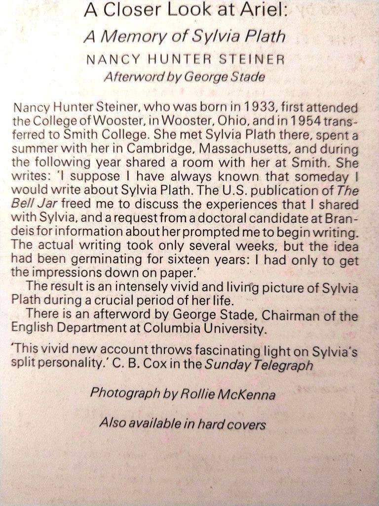 A Closer Look at Ariel - A Memory of Sylvia Plath, Nancy Hunter Steiner