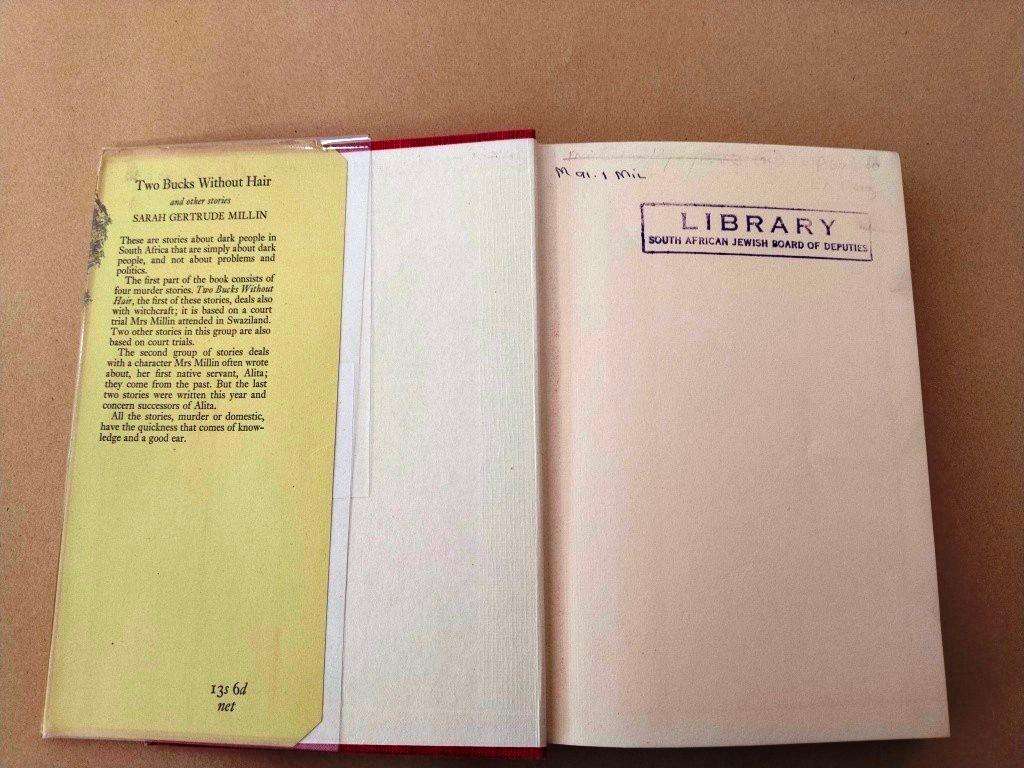 'Two Bucks without Hair' and other Stories, Sarah Gertrude Millin