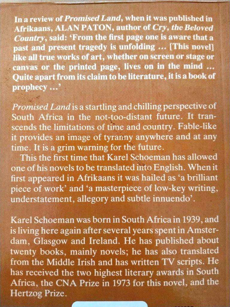 Promised Land, Karel Schoeman