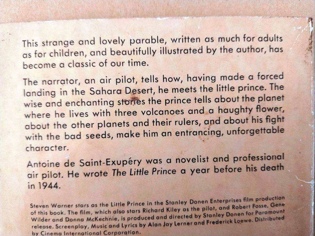 The Little Prince, Antoine de Saint-Exupèry