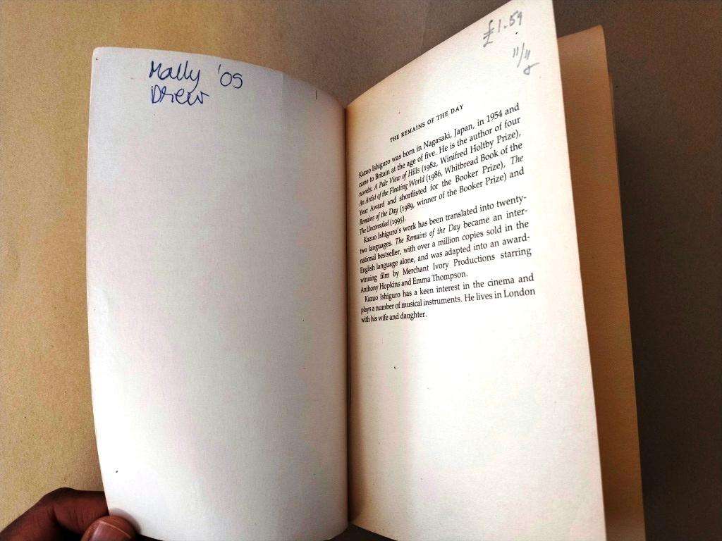 The Remains of the Day, Kazuo Ishiguro