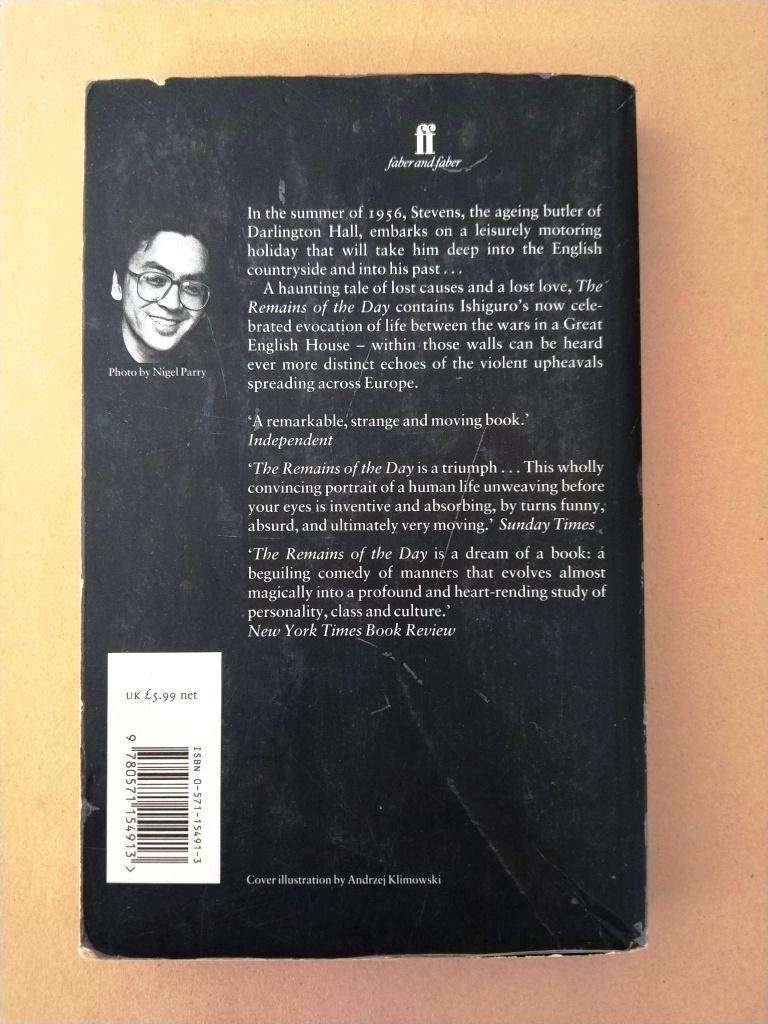 The Remains of the Day, Kazuo Ishiguro