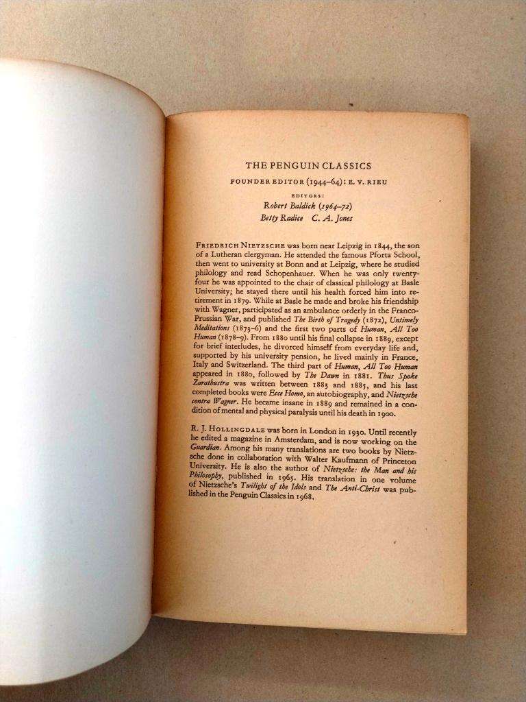 Thus Spoke Zarathustra, Friedrich Nietzsche