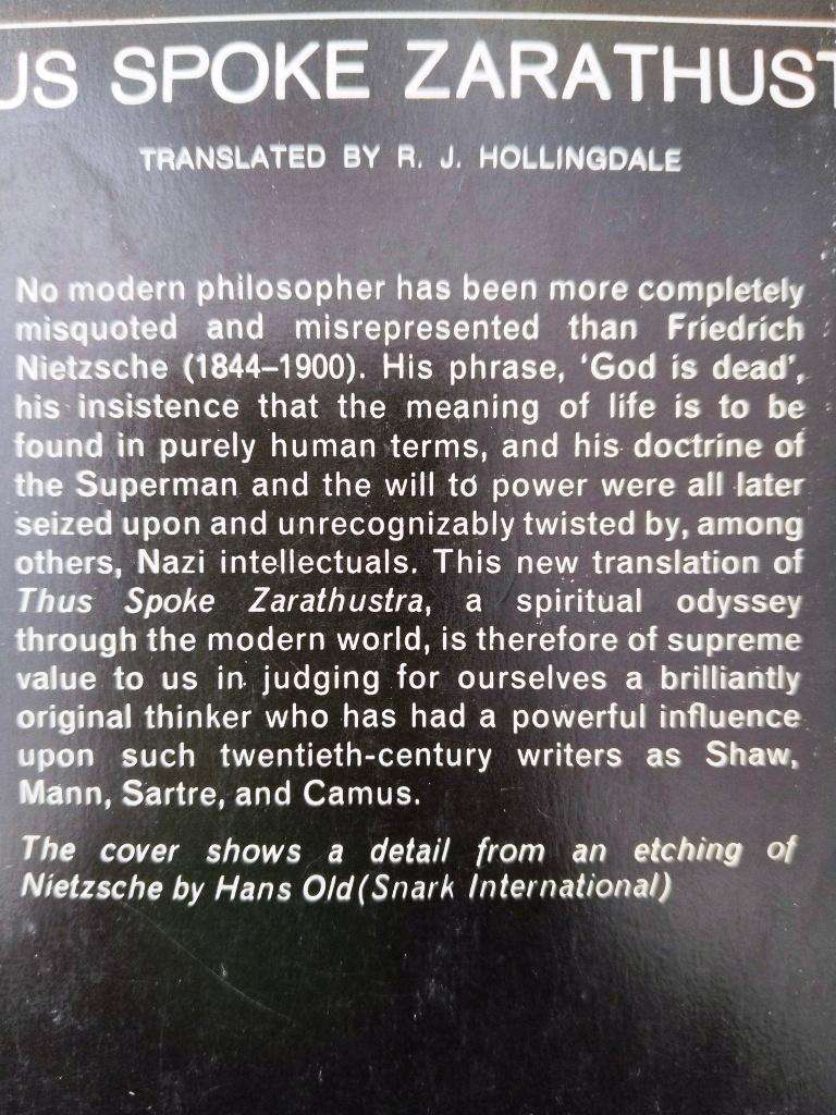 Thus Spoke Zarathustra, Friedrich Nietzsche