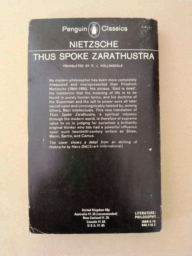 Thus Spoke Zarathustra, Friedrich Nietzsche