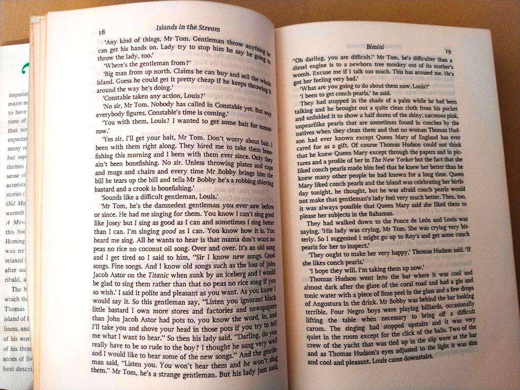 Islands in the Stream, Ernest Hemingway