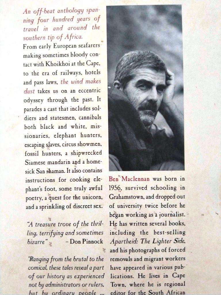 The Wind Makes Dust - Four Centuries of Travel in Southern Africa, Ben Maclennan