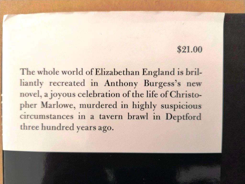 A Dead Man in Deptford, Anthony Burgess