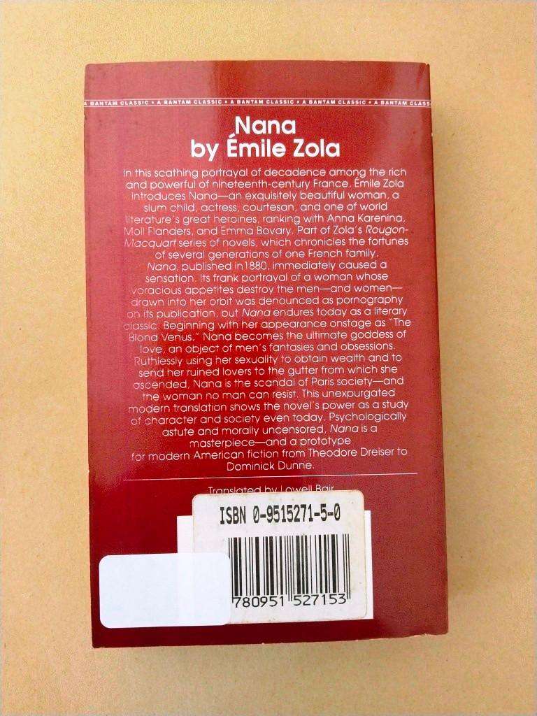 Nana, Émile Zola