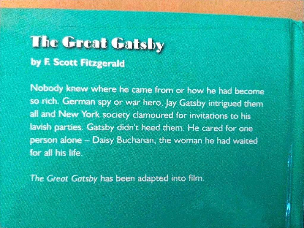 The Great Gatsby, F. Scott Fitzgerald