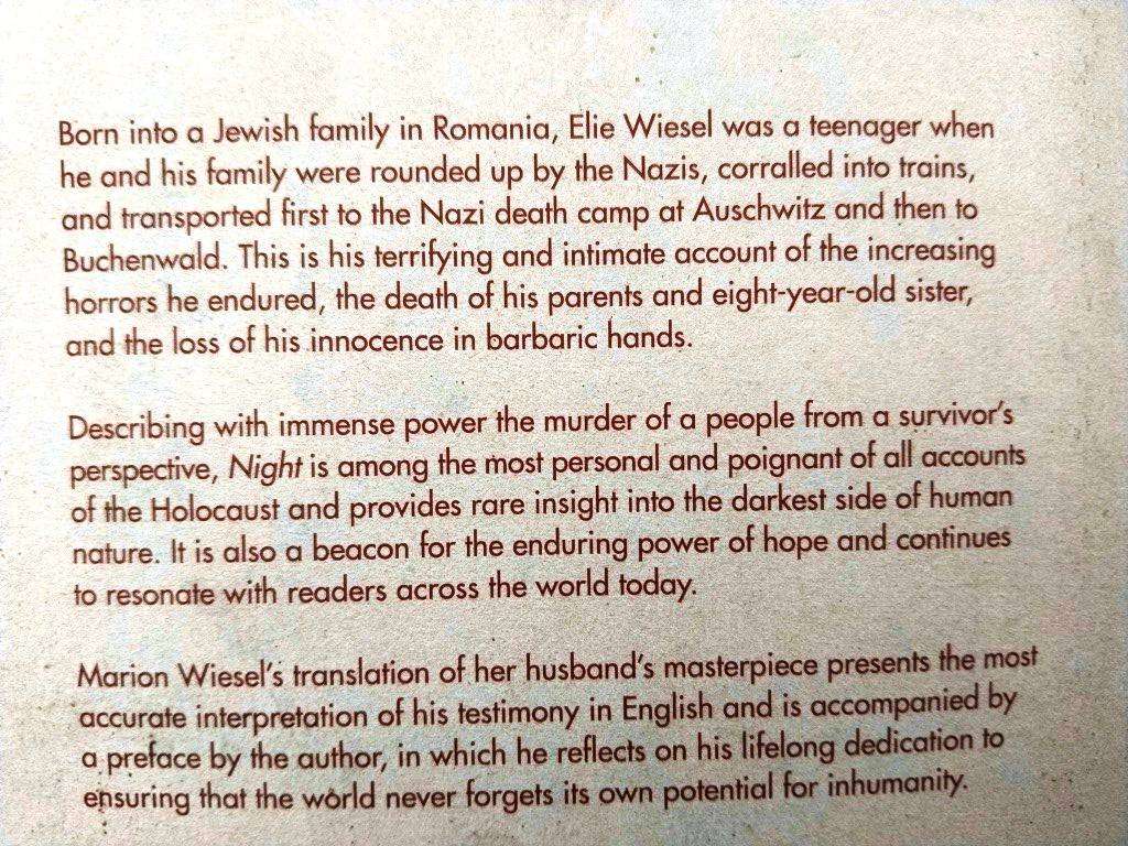 Night, Elie Wiesel