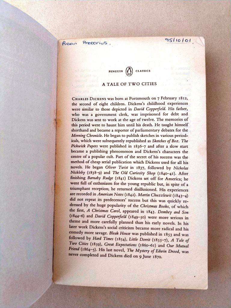 A Tale of Two Cities, Charles Dickens