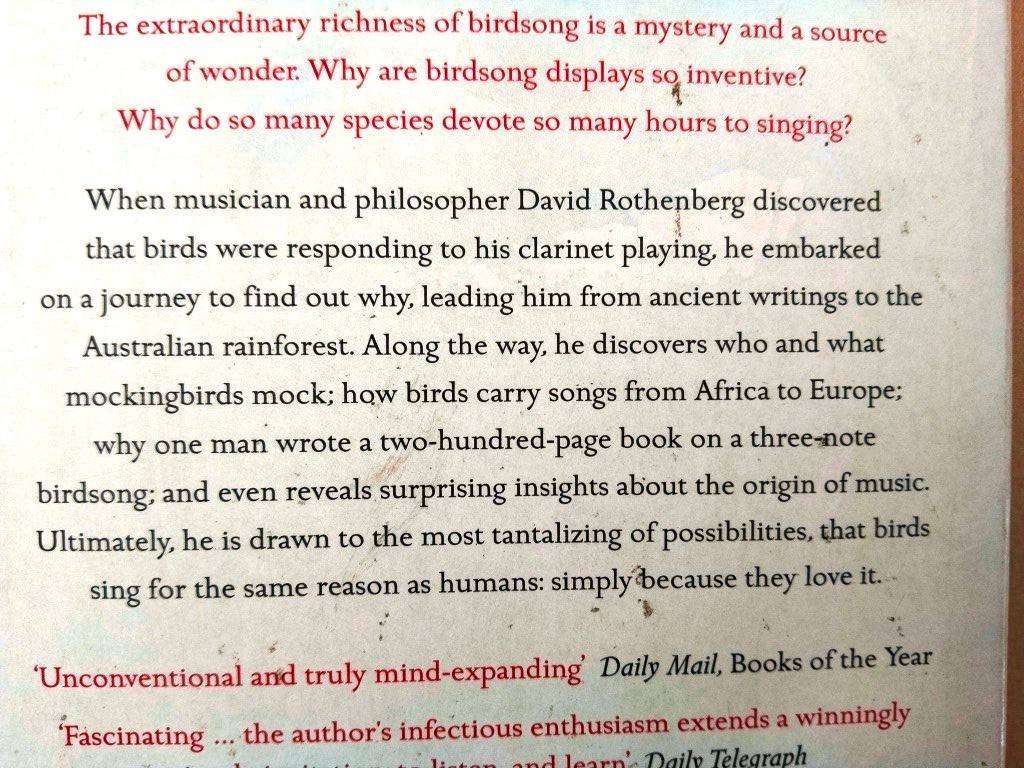 Why Birds Sing, David Rothenberg