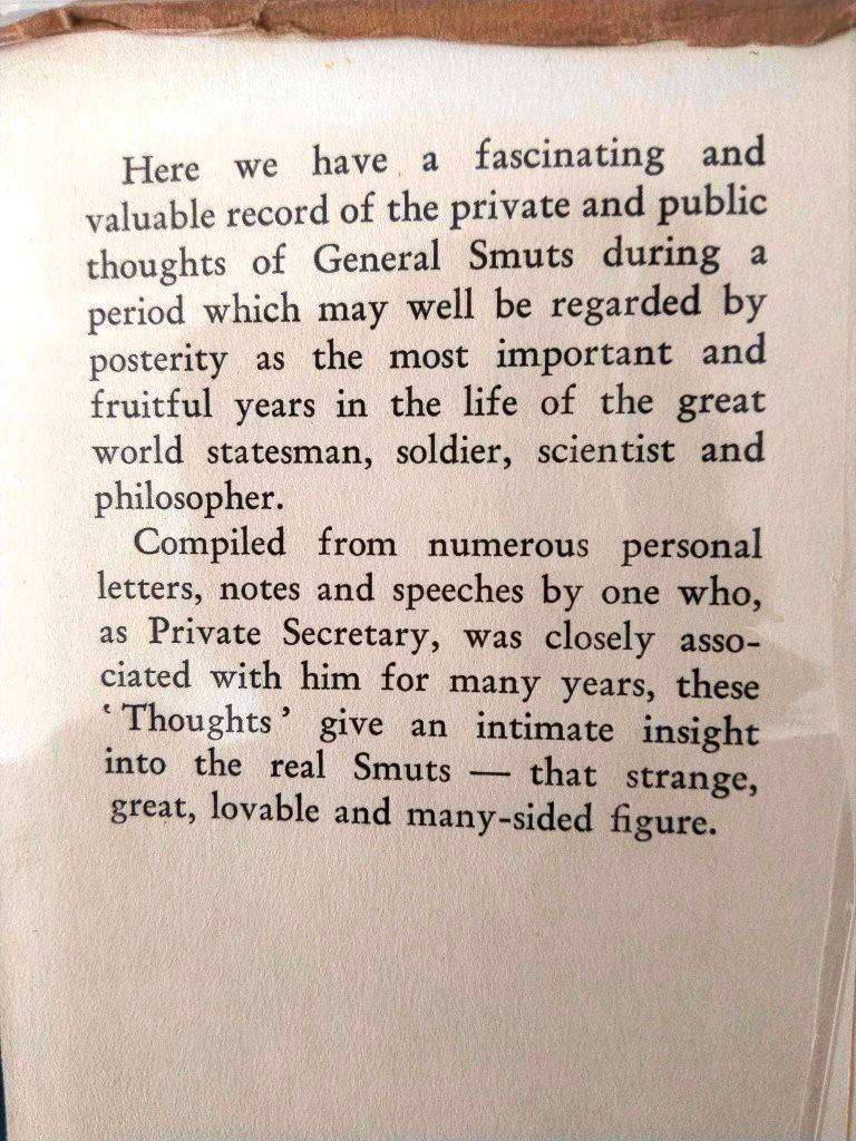 The Thoughts of General Smuts