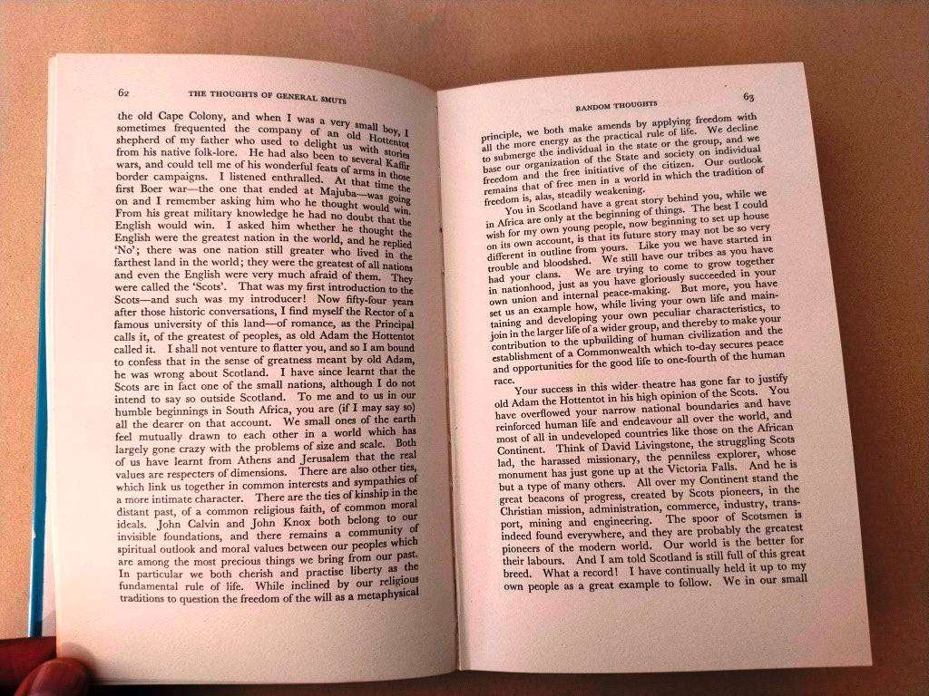 The Thoughts of General Smuts